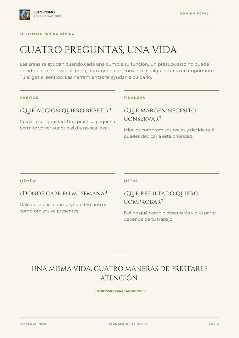 Página interior de El Plan Maestro Estoico