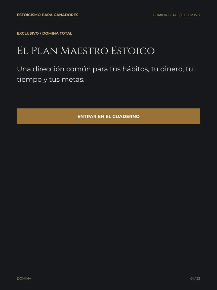 Portada de El Plan Maestro Estoico