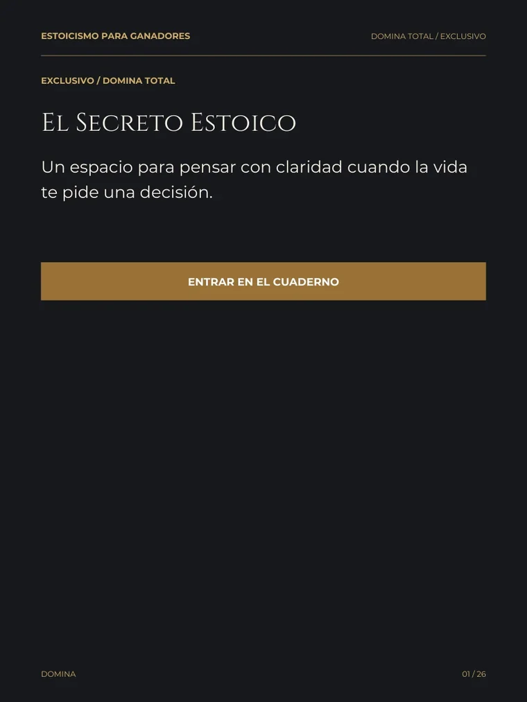 Portada de El Secreto Estoico